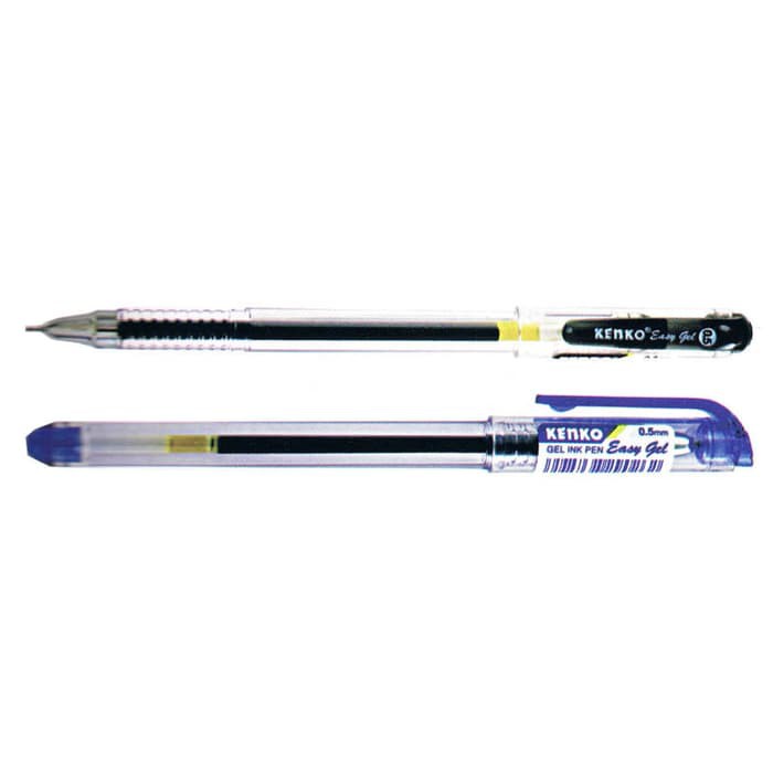 PEN GELL YOEKER EASY GELL TINTAH HITAM biru