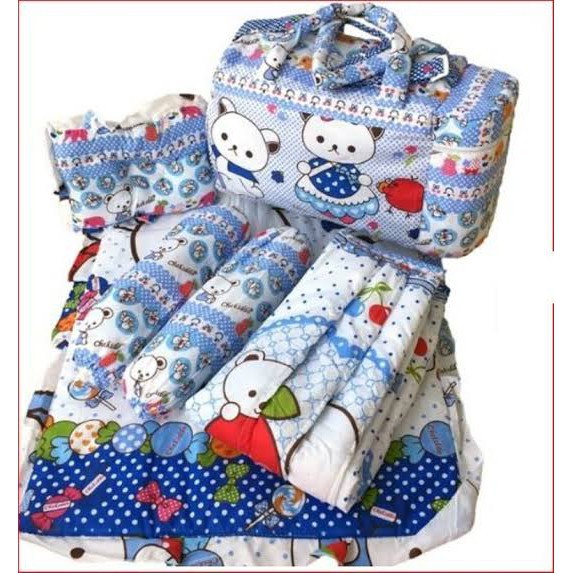 PAKET KADO BAYI GIFT SET CHEKIDO 4 IN 1 PAKET GENDONGAN+TAS BAYI/TERMURAH/TERLARIS-1