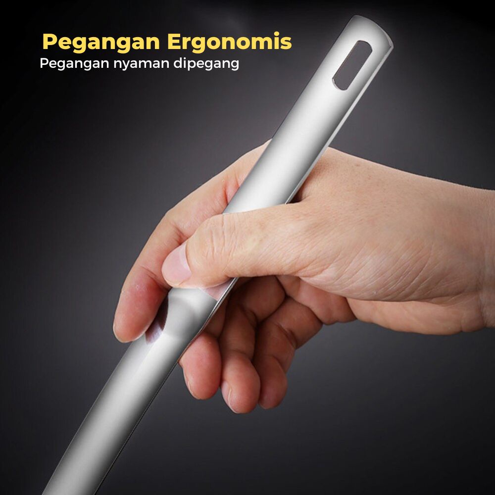 MARKETBIX Sendok Sup Centong Sayur Pemisah Minyak Bahan Stainless Gagang Panjang / Filter Oil Spoon Sup