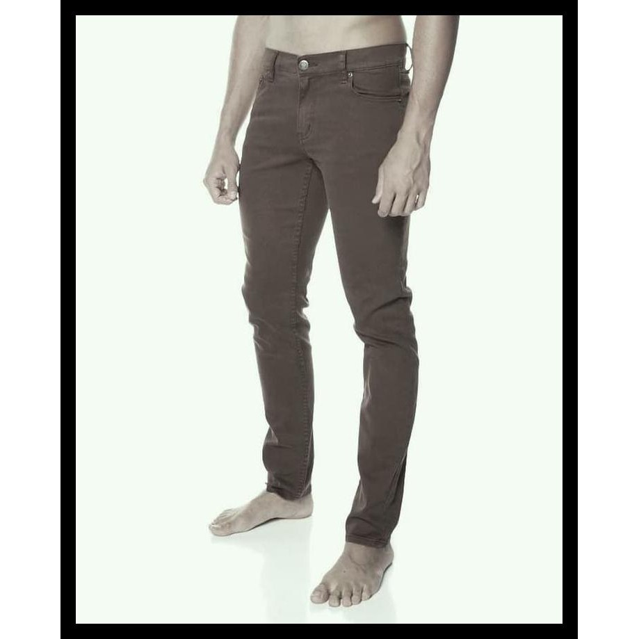 CIIB CELANA JEANS DENIM PRIA PANJANG MODEL SKINNY/PENSIL COKLAT (BROWN) WFYL
