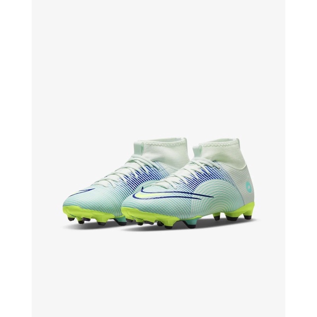 Sepatu Bola Anak [TERBARU] - Nike JR Football Superfly 8 CR7 MDS FG/MG Aurora Green - Original 1000%