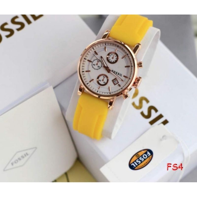 Jam Tangan Fosl Wanita Chrono Free Box Exlusive Waterproof