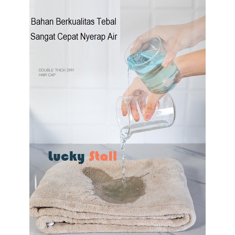 Handuk Keramas Cepat Kering Magic Head Towel Fast Dry Hair Bahan Microfiber Handuk Turban