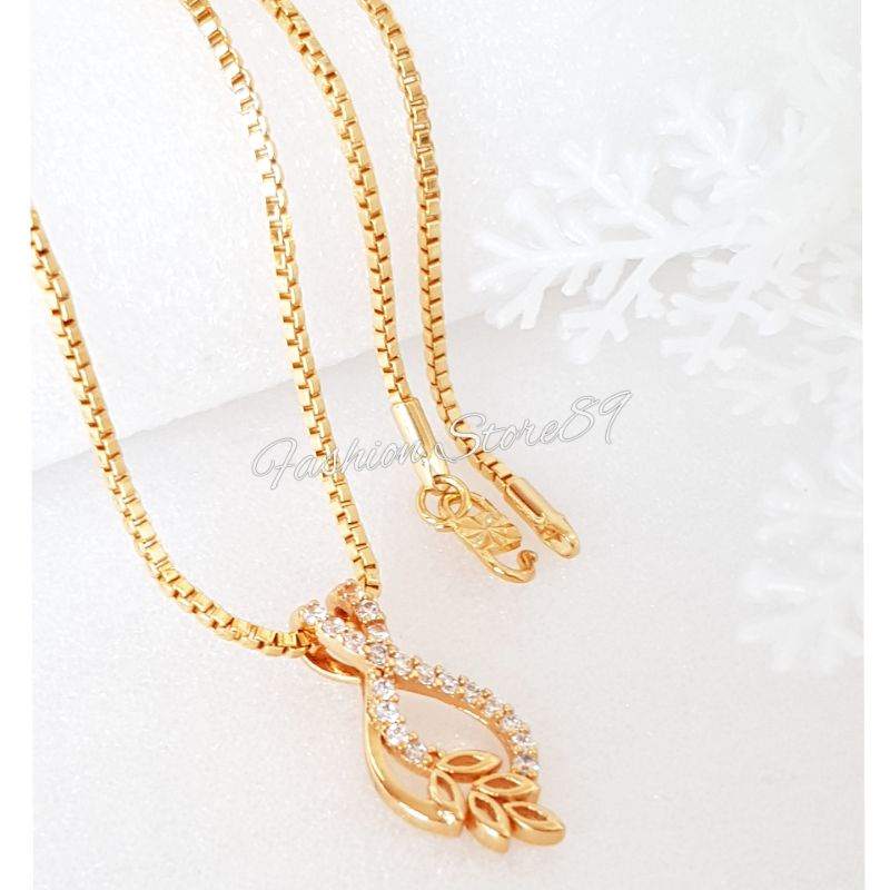 Kalung dewasa impor Fashion Daun Perhiasan lapis emas 18k yaxiya xuping Bestquality impor