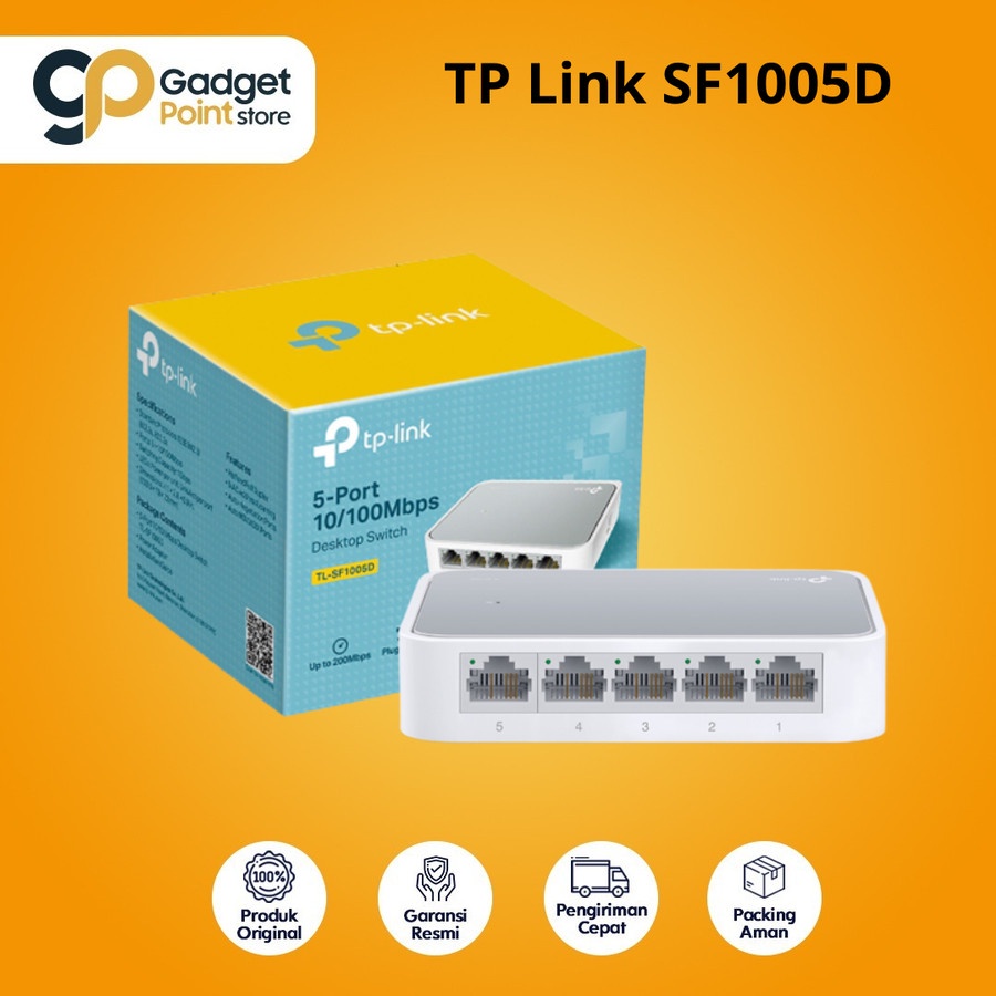 Switch 100mbps | TP Link Switch SF1005D 5-Port 10 / 100Mbps Desktop Switch - Garansi 1Th