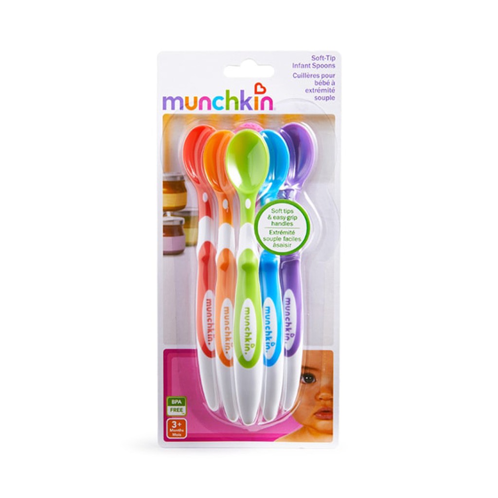 Munchkin Soft Tip Infant Spoons Sendok Makan Bayi 6 Pack