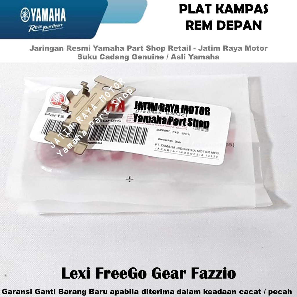 Plat Kampas Rem Depan Support Pad Lexi FreeGo Gear Fazzio Asli Original Yamaha Surabaya
