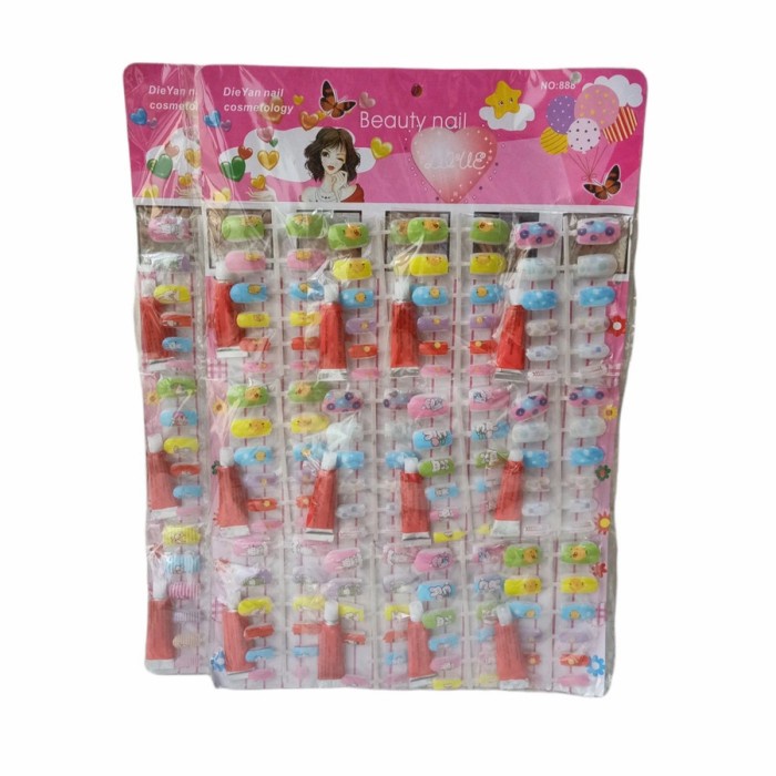 Mainan Kuku Palsu Anak Perempuan Beauty Nail Art Kuku Kukuan Fake Nail