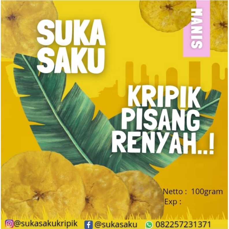 

SukaSaku Chips Rasa Manis 100gram