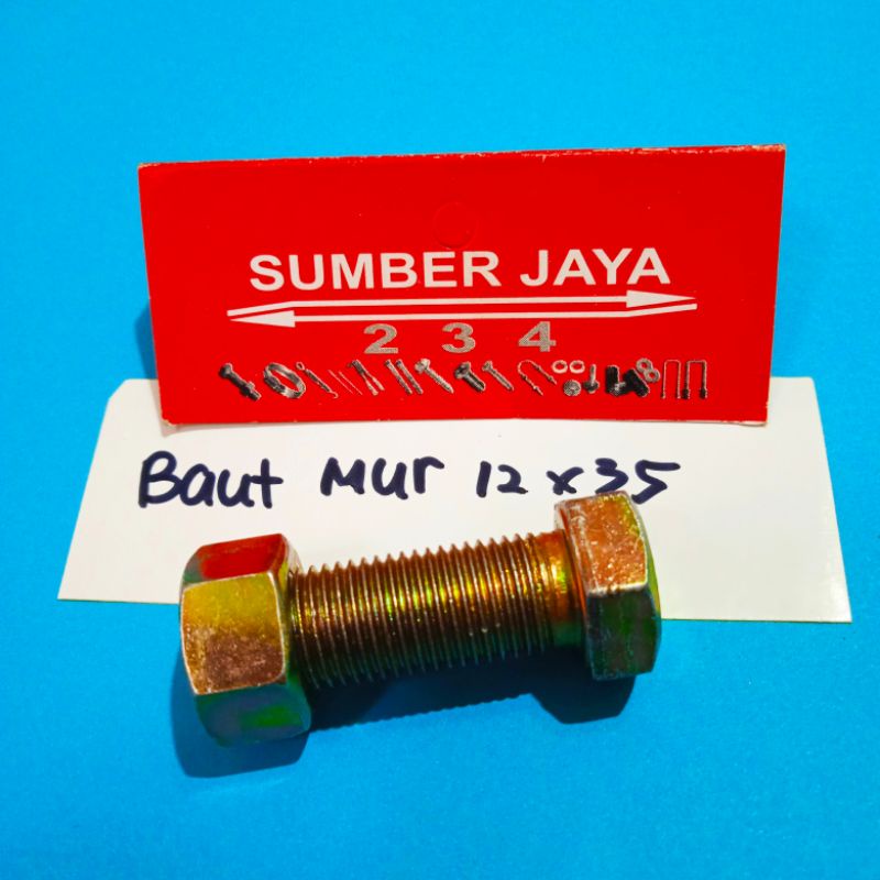 BAUT MUR 12 X 35 KUNING BMK PER 10 PCS