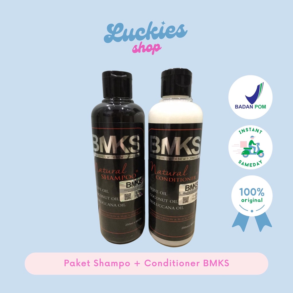 Paket Shampo + Conditioner BMKS Ori BPOM Penebal Rambut Penumbuh Rambut Penghitam Rambut Paket BMKS