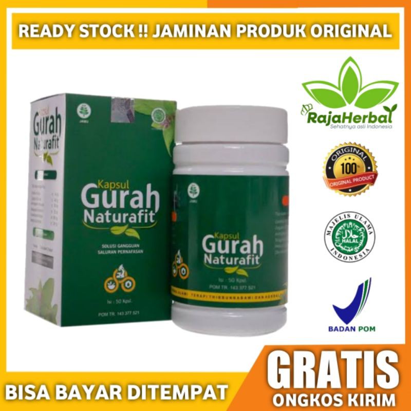 Gurah Bronfit Original Naturafit Kapsul Herbal Untuk Pernafasan Flu Batuk