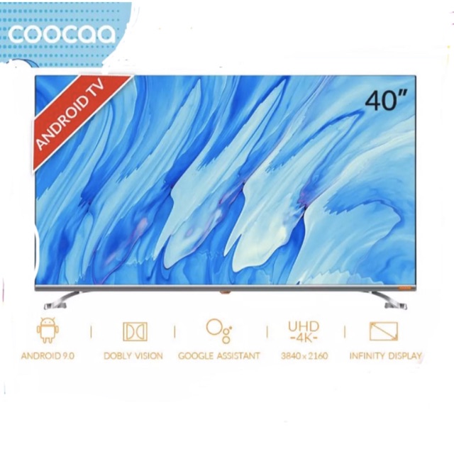 COOCAA LED TV 40S6G SMART ANDROID 9.0 NETFLIX FHD - 40 Inch GARANSI RESMI 3 TAHUN