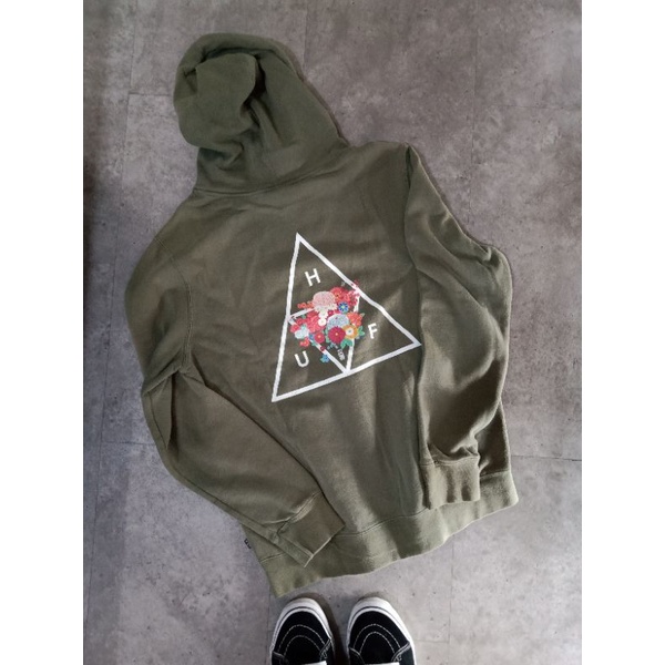 Hoodie HUF Bouquet Olive Green Second/Bekas