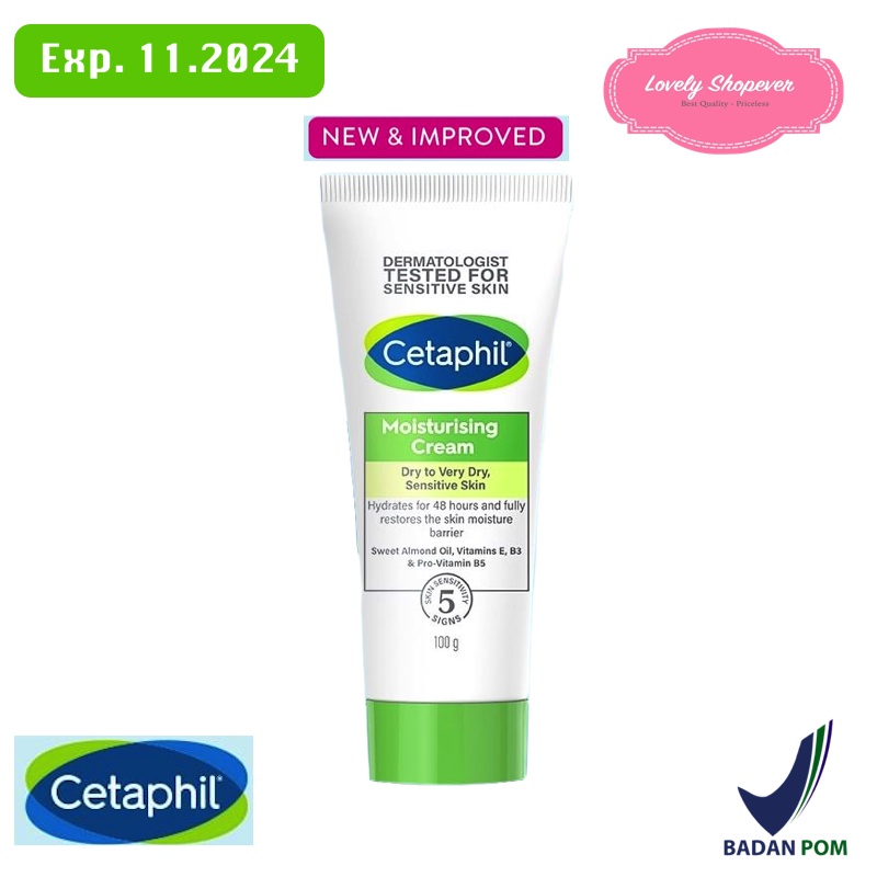 Cetaphil Face &amp; Body Moisturizing Cream Moist Moisturizer 100gr 100 grm Pelembab Kulit Muka Tubuh