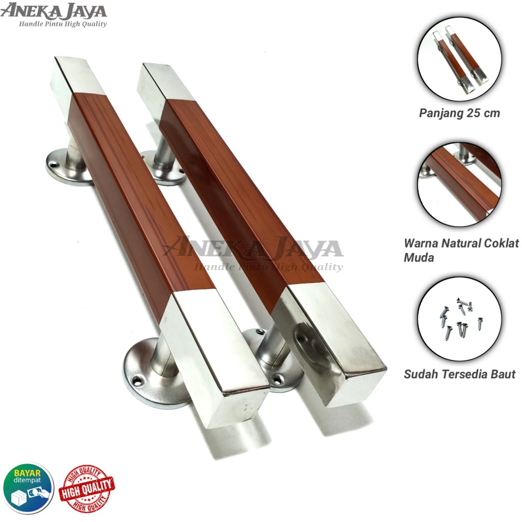 Satu set handle kunci pintu rumah 25 cm murah minimalis tarikan pintu stainless gagang pintu terbaru