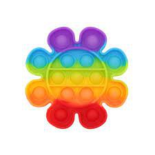 Pop it Rainbow Ready Stok Murah Popit Bubble Toy Untuk Anak Dewasa Penghilang Stres-Bunga 12cm