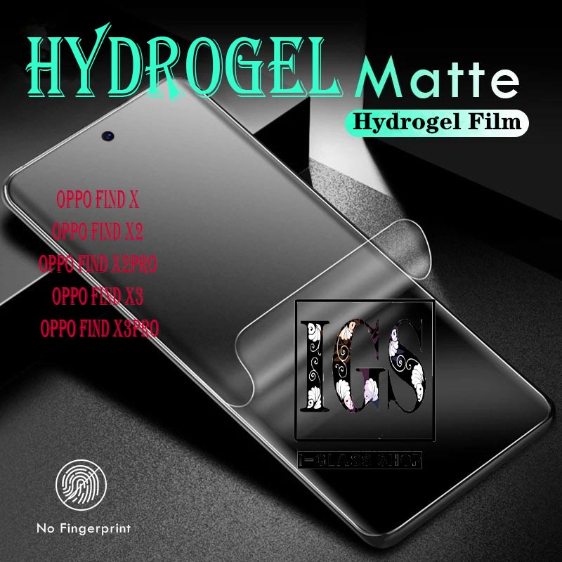 IGS ANTI GORES JELLY HYDROGEL MATTE OPPO find x x2 x2pro x3 x3pro pro