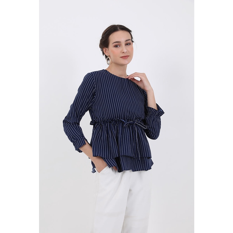 Berrybenka - Atasan Blouse Wanita Sophie Murava Layer Blouse-3