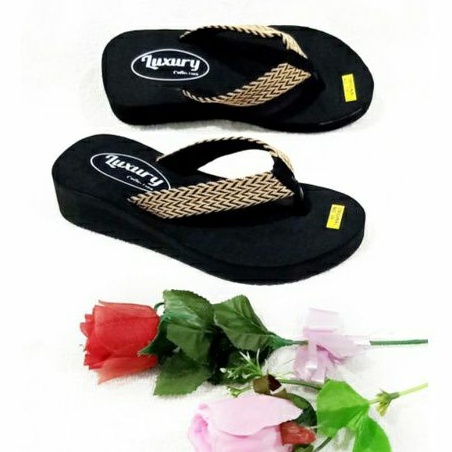 Sandal Wanita Sandal Jepit Wanita Sendal Cewek (insole karet 3 cm) Sendal Jepit Wanita Sendal Wanita Kekinian Wedges Wanita (MAIRA)