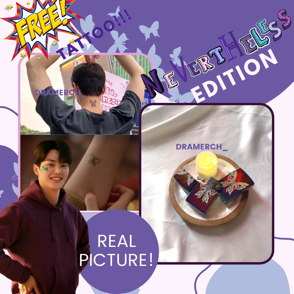 Park Jae Eon Lighter Kupu-Kupu Korek Api Ungu Songkang Nevertheless Han Seo Hee Yu NaBi Drakor Korea