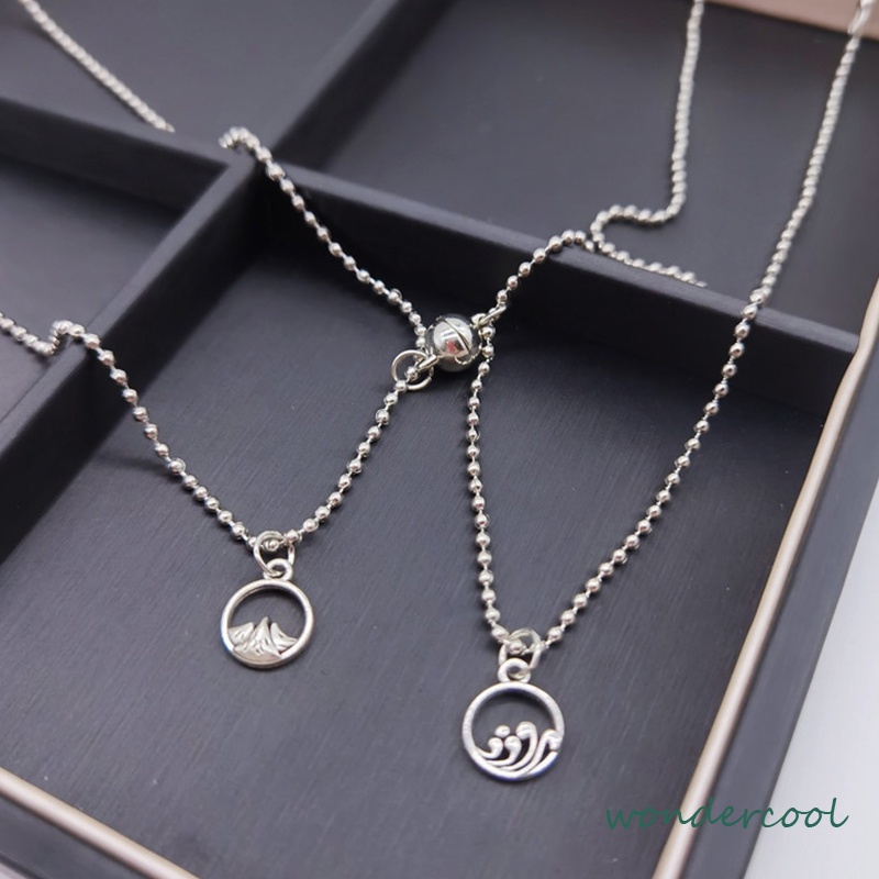 2 Pcs/set Fashion Satu Sama Lain Magnetik Pasangan Kalung Perhiasan Pria Dan Wanita Pasangan Hadiah Hari Valentine-Won