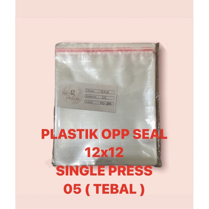 12x12 05 | PLASTIK OPP SEAL 12x12 05 100 LEMBAR TEBAL