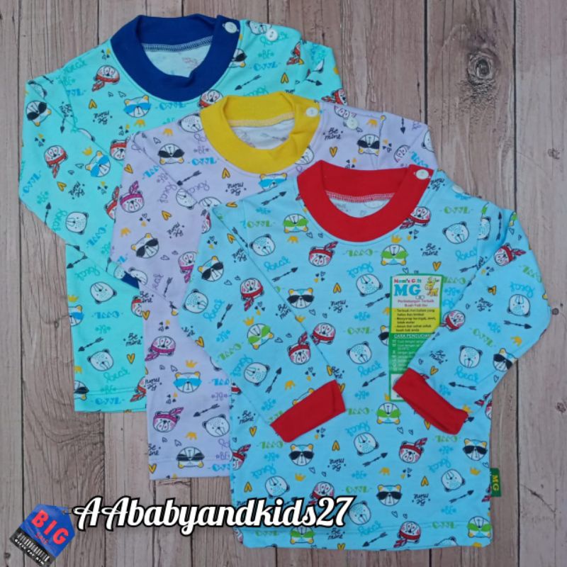 PRODUK TERBARU!!!MOMS GIFT Kaos Oblong Bayi Lengan Panjang Kancing Bahu Ukuran M L SNI