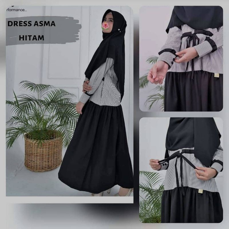 Dress Asma Kaffa Busana Bandung Fashion Cantik Gamis Syar'i
