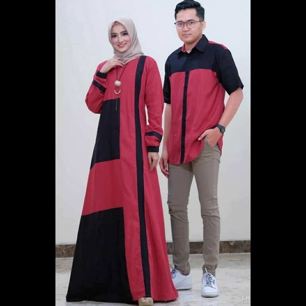 NAZWA COUPLE KAIN MOSSCRAPE ( GAMIS WANITA + KEMEJA PRIA )  BAJU COUPLE TERBARU 2O22 BAJU COUPLE  KEKINIAN SIMPLE DAN NYAMAN DI  PAKAI BAJU  2022