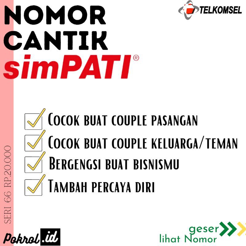 Nomor Cantik Simpati Telkomsel Couple