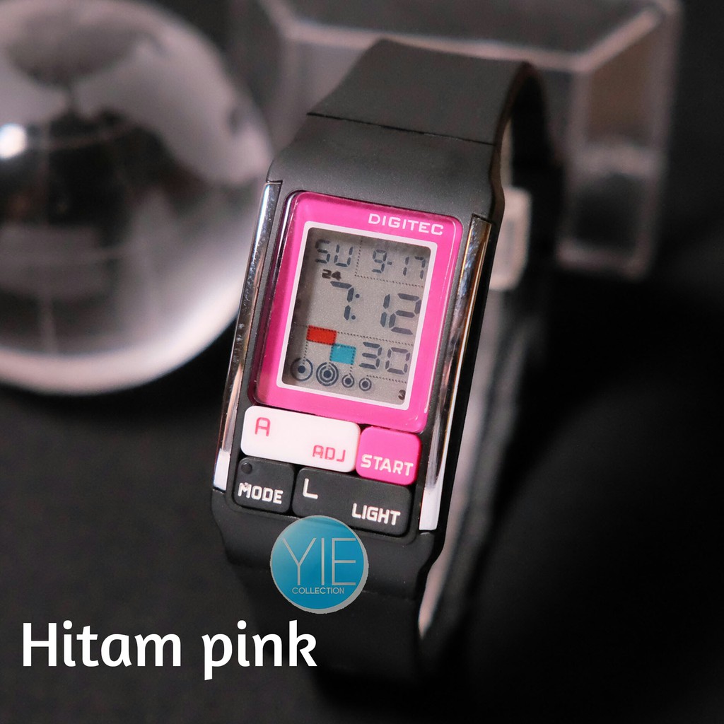 Jam Tangan Wanita Fashion Unik Digitec DG 3005 T Karet Anti Air Original - Hitam Biru