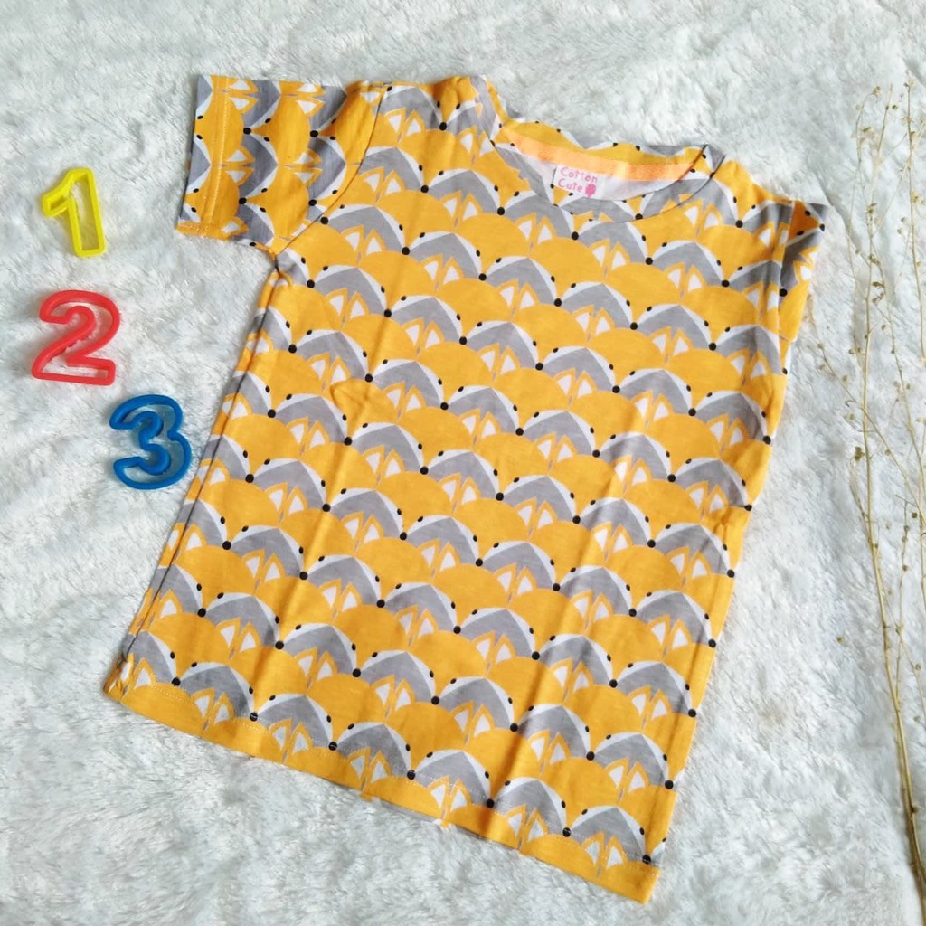 Cuci Gudang Kaos Anak Full Print Tee Kaos Katun Premium Baju Atasan Cotton Harian Anak Adem  2-10 tahun