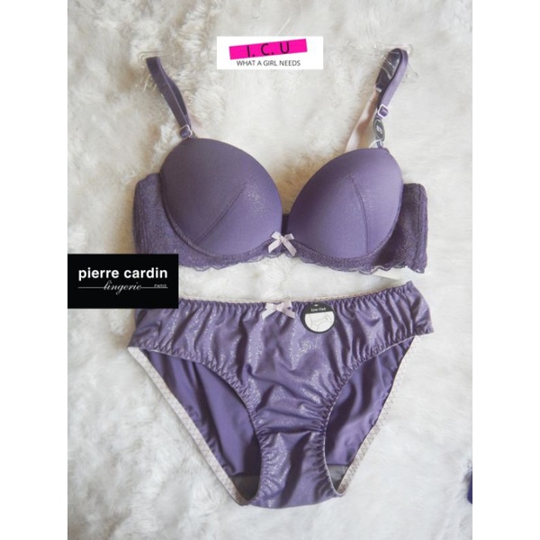 Bra Set Kawat Busa Sedang Cup 3/4 Panty Mini Pakaian Dalam Wanita Original Pierre Cardin 707-73490B 