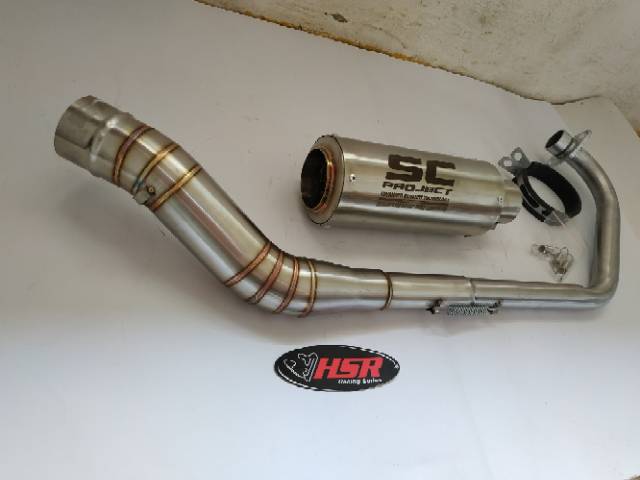 KNALPOT RACING SC PROJECT VIXION NEW/R15 V3/BISON/VERZA/SONIC/SATRIA FU/GSX 150R/CB 150R/CBR 150 DLL-4