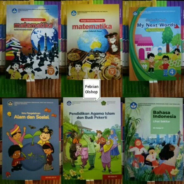 BUKU MATEMATIKA,BAHASA INDONESIA,BAHASA INGGRIS,AGAMA ISLAM,IPA-IPS SD/MI KELAS 4 KURIKULUM MERDEKA