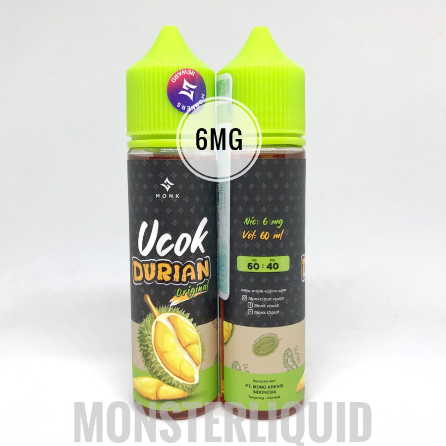 UCOK DURIAN ORIGINAL BY MONK X UCOK DURIAN MEDAN 6MG 60ML