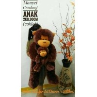 boneka monyet kingkong simpanse gendong anak