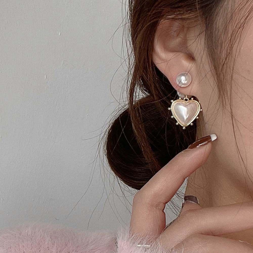 [Elegan] Anting Pejantan Temperamen Sederhana Elegan Perempuan Geometris Aksesoris Telinga Korea Ear Stud