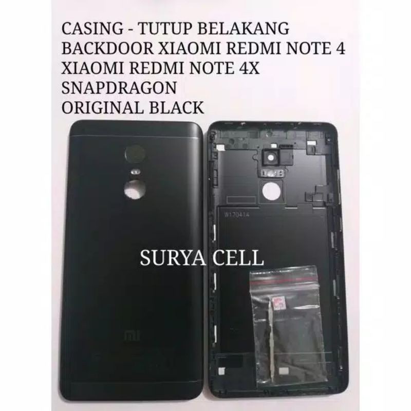 CASING REDMI NOTE 4X - BACKDOOR - TUTUP BELAKANG XIAOMI REDMI NOTE 4 REDMI NOTE 4X SNAPDRAGON