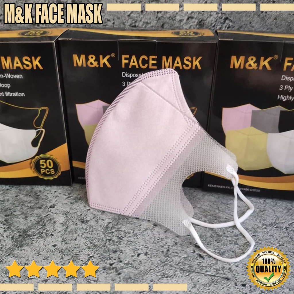 Masker Duckbill Masker M&amp;K Duckbill 3ply 1kotak isi 50pcs Masker