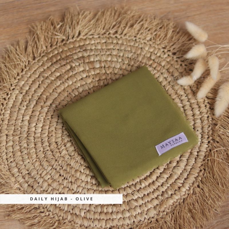 Katalog DAILY HIJAB SQUARE/ POLYCOTTON /Bella square-Olive
