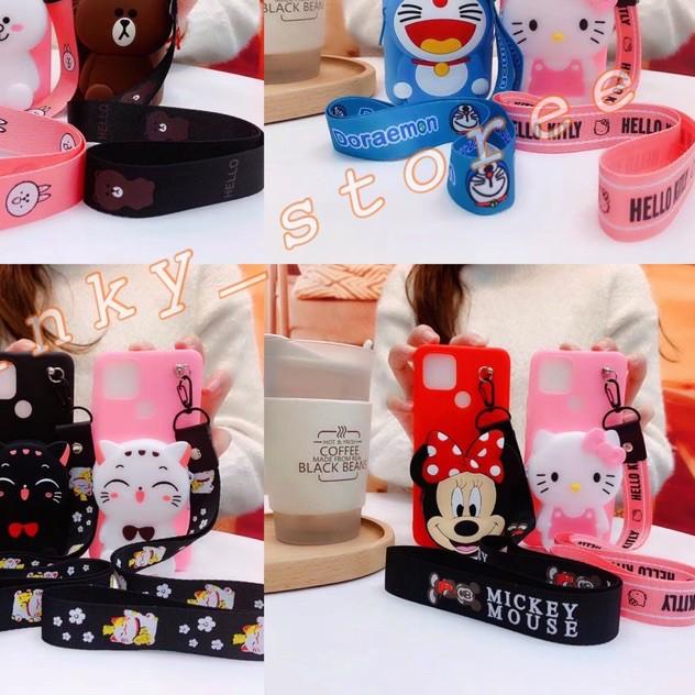 Redmi 5+/ Redmi 8/ 8A/ 8A Pro/ Note 7/ Note 5A/ Case Karakter Dompet Koin + Tali