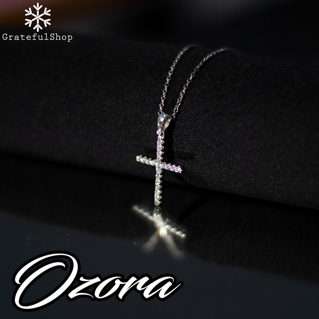 Grateful - Kalung Ozora Grateful / Kalung Salib silver sterling (FREE BOX*)-1