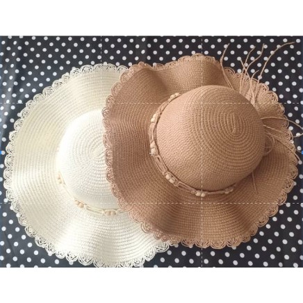 Topi Pantai Anyam Rotan import