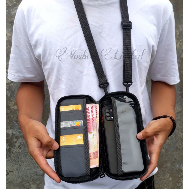 tas kalung leher hp serba guna