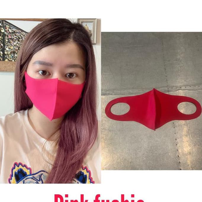 masker scuba warna polos - Pink Fuschia