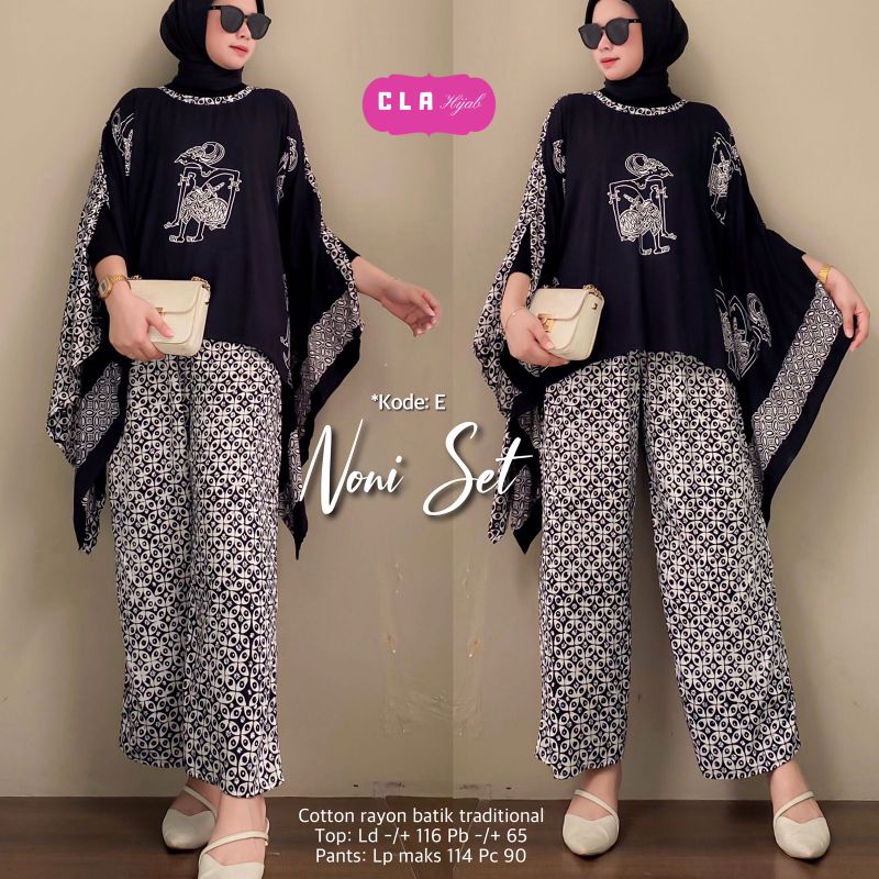 NONI SET BLOUSE JUMBO CELANA BATIK ORI CLA