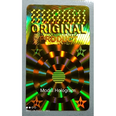 

Stiker hologram original produk 4 bintang Gold