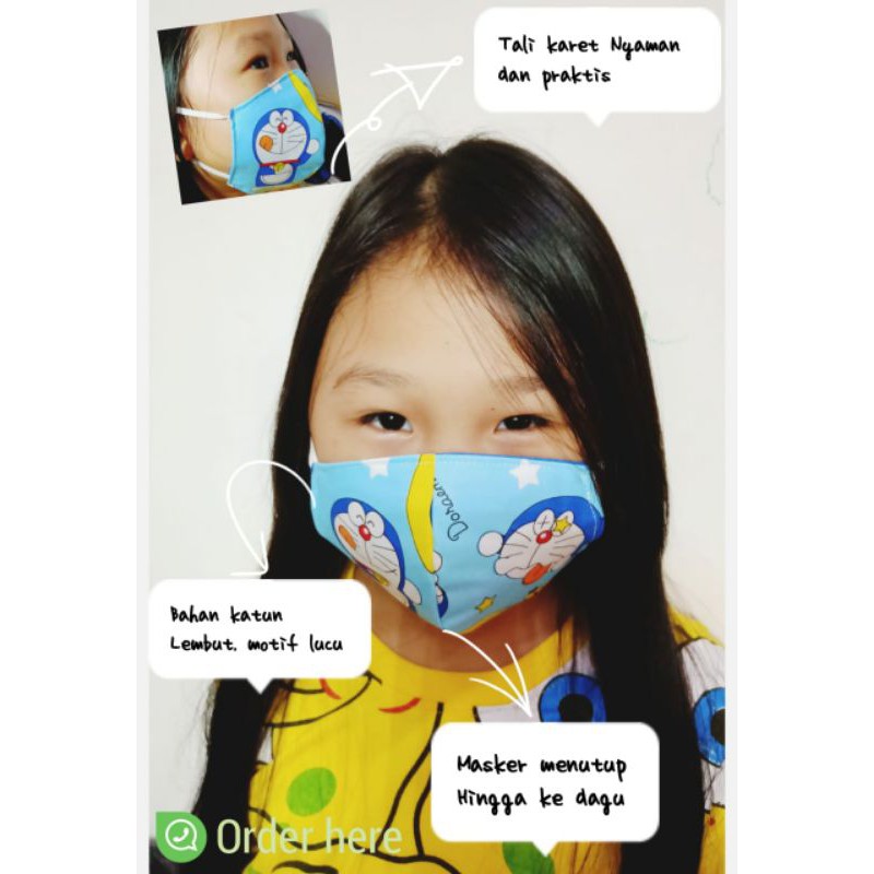 Masker Anak / Masker 3lapis / Masker motif / Motip random Boy or Girls